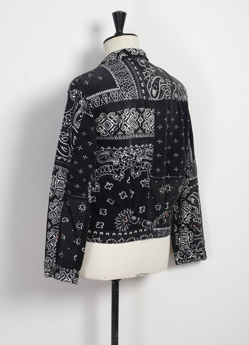 KAPITAL - Flannel 1st | Reversible Bandana Jacket | Black x Khaki - HANSEN Garments