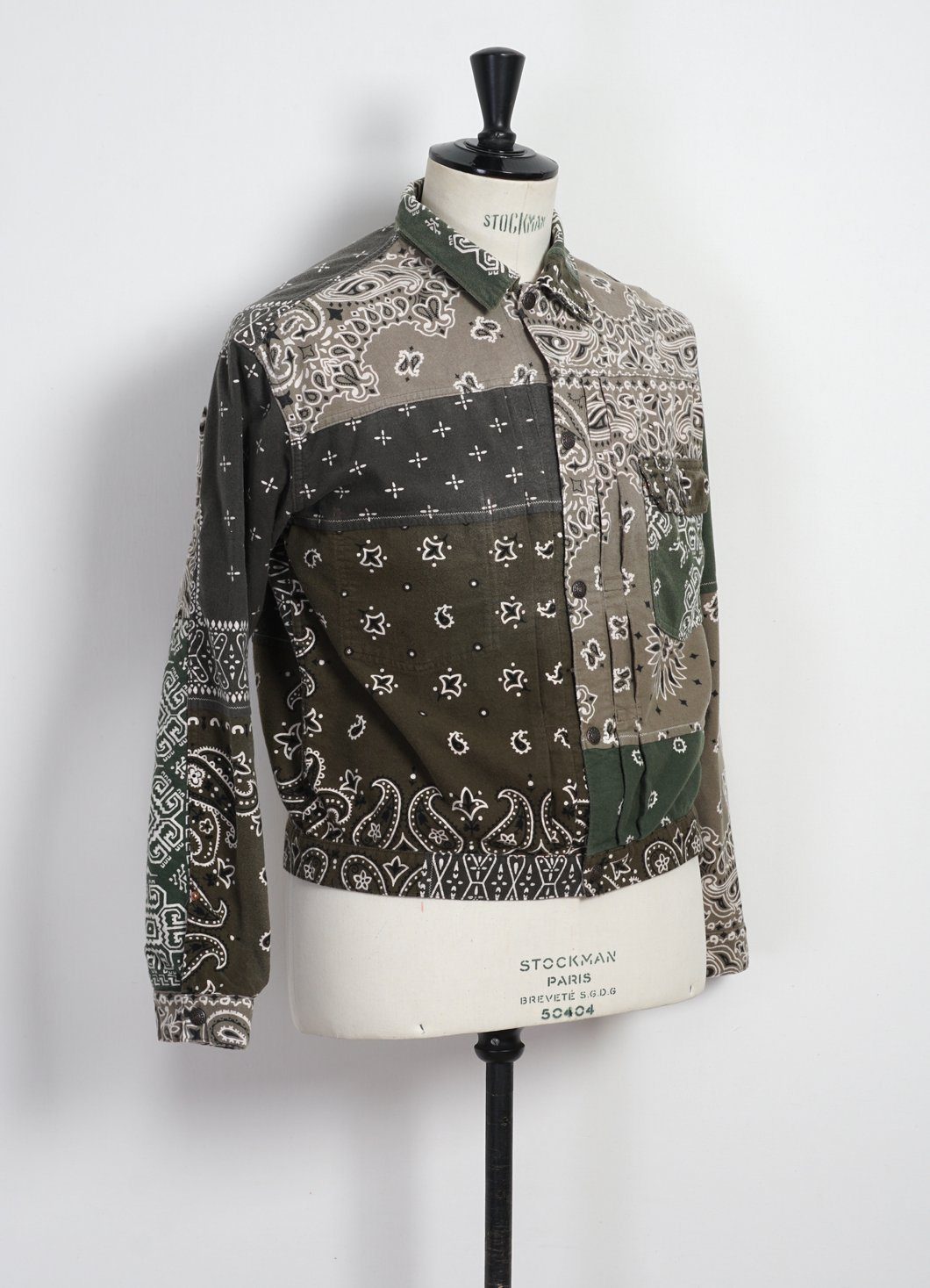 KAPITAL - Flannel 1st | Reversible Bandana Jacket | Khaki x Orange - HANSEN Garments