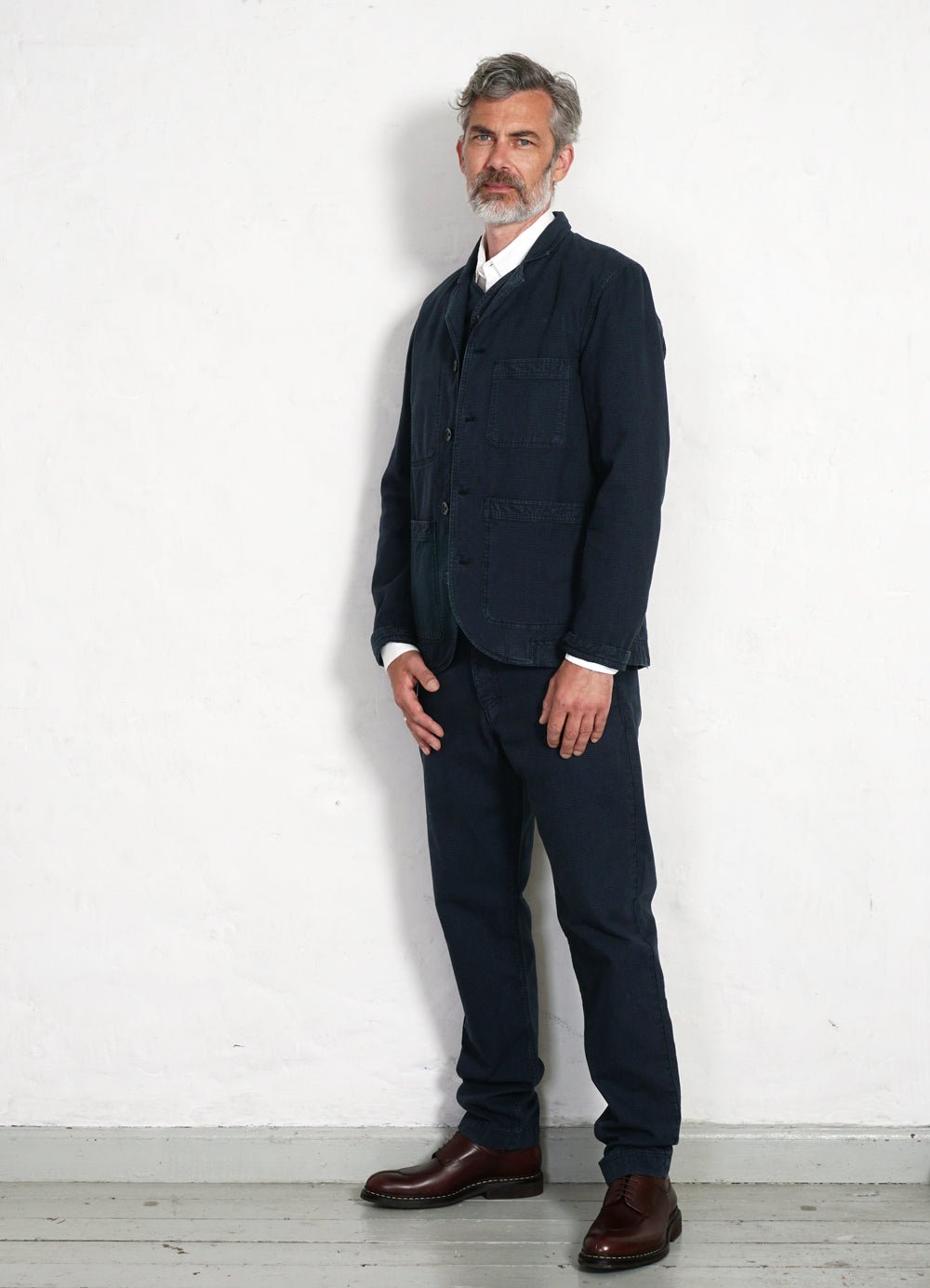 HANSEN GARMENTS - FRED | Regular Cut Work Trousers | Black Navy - HANSEN Garments