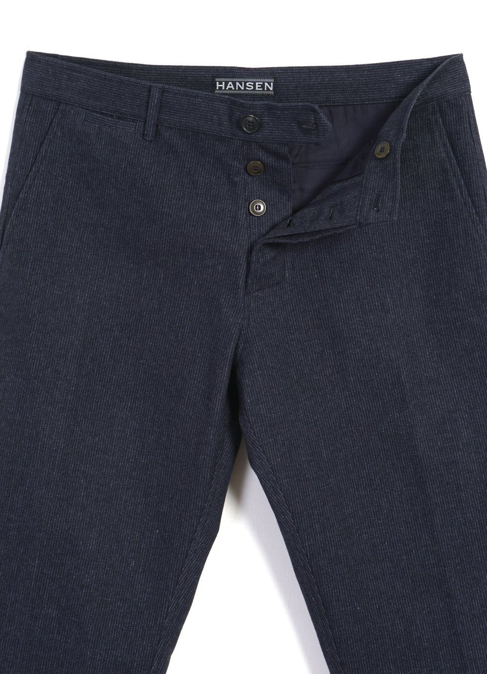 HANSEN GARMENTS - FRED | Regular Fit Trousers | Brushed Blue - HANSEN Garments