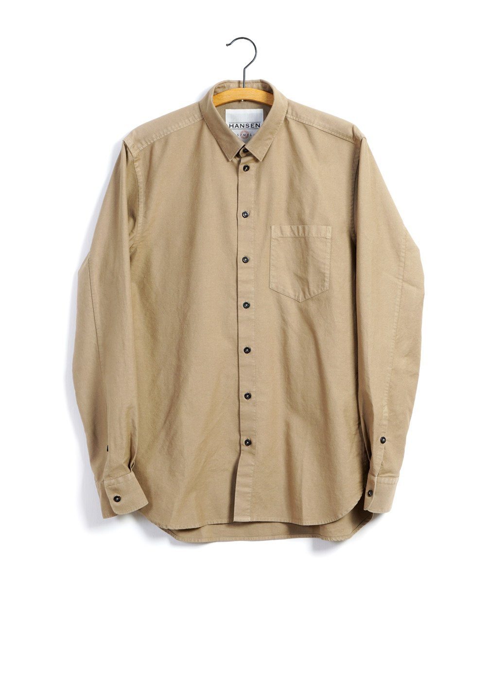 HANSEN Garments - HAAKON | Hidden Button Down Shirt | Gobi - HANSEN Garments