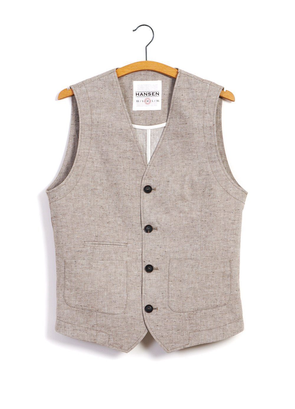 HANSEN GARMENTS - HALFDAN | Classic Waistcoat | Beach - HANSEN Garments