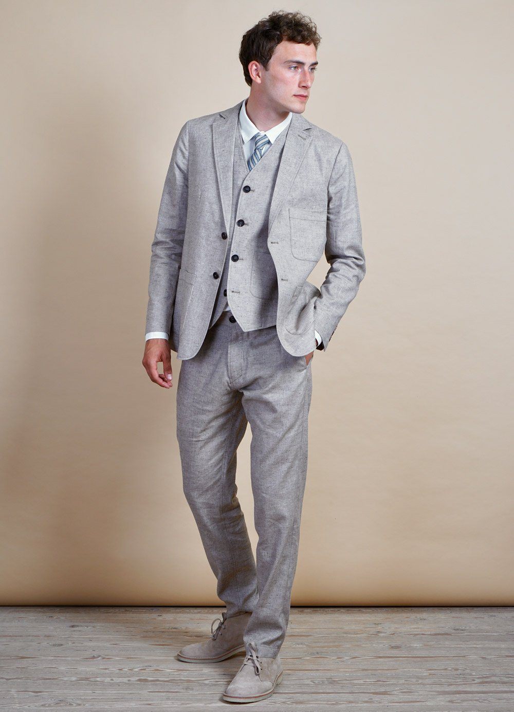 HANSEN GARMENTS - HALFDAN | Classic Waistcoat | Beach - HANSEN Garments