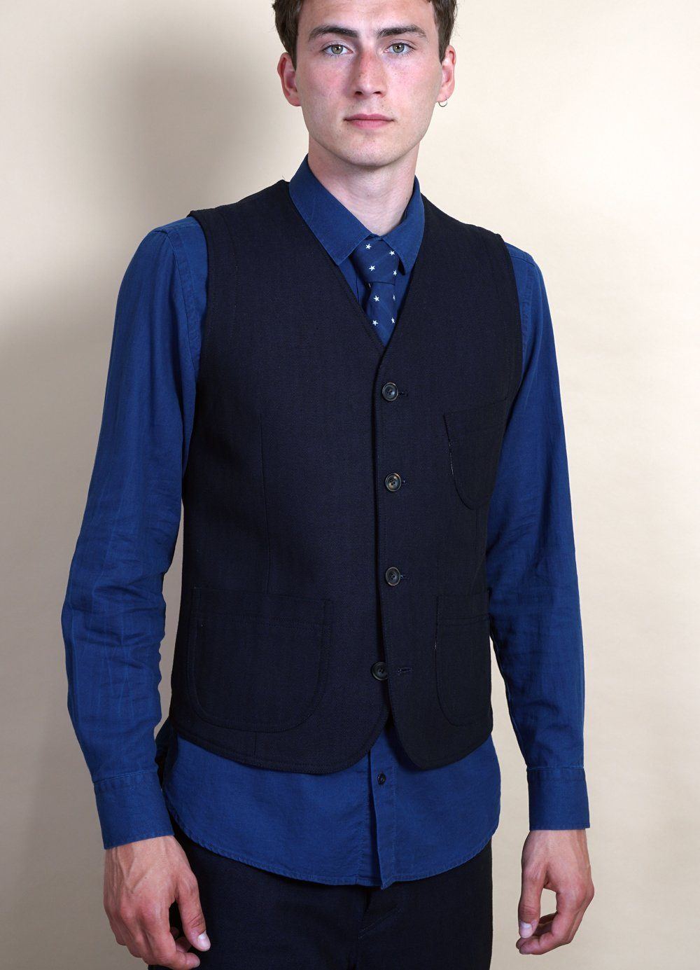 HANSEN GARMENTS - HARALD | Casual Waistcoat | Indigo - HANSEN Garments