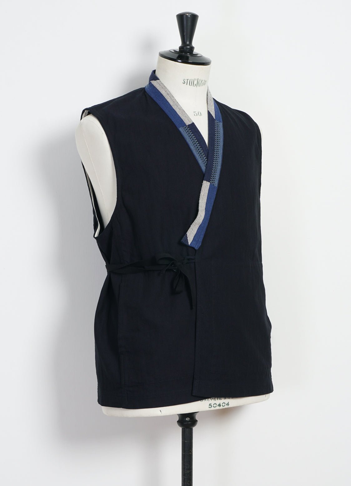 HANSEN GARMENTS - HAUK | Eastern Waistcoat | Indigo Herringbone - HANSEN Garments