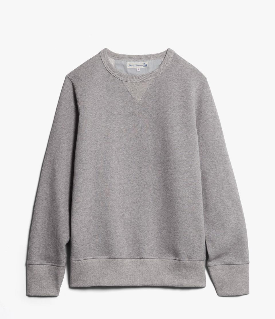 MERZ B. SCHWANEN - HEAVY SWEATSHIRT | Organic Crew Neck | Grey Mel - HANSEN Garments