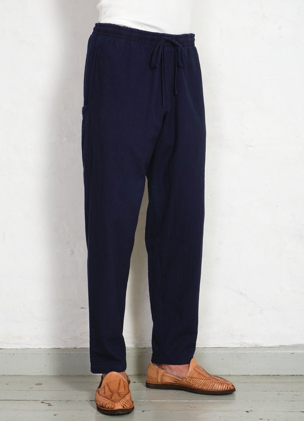 HANSEN GARMENTS - JACK | Casual Drawstring Pants | Waffle Indigo - HANSEN Garments