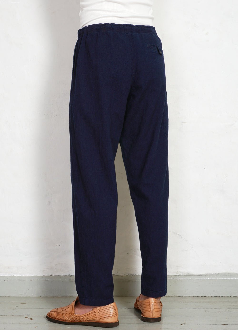 HANSEN GARMENTS - JACK | Casual Drawstring Pants | Waffle Indigo - HANSEN Garments