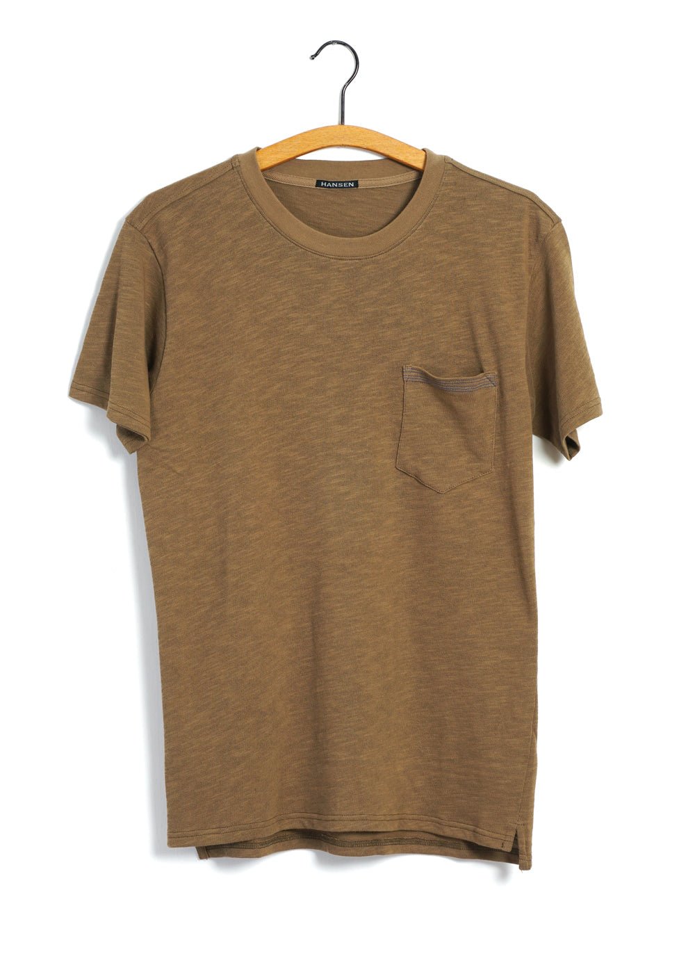 HANSEN GARMENTS - JAMES | Crew Neck Pocket T | Khakish - HANSEN Garments