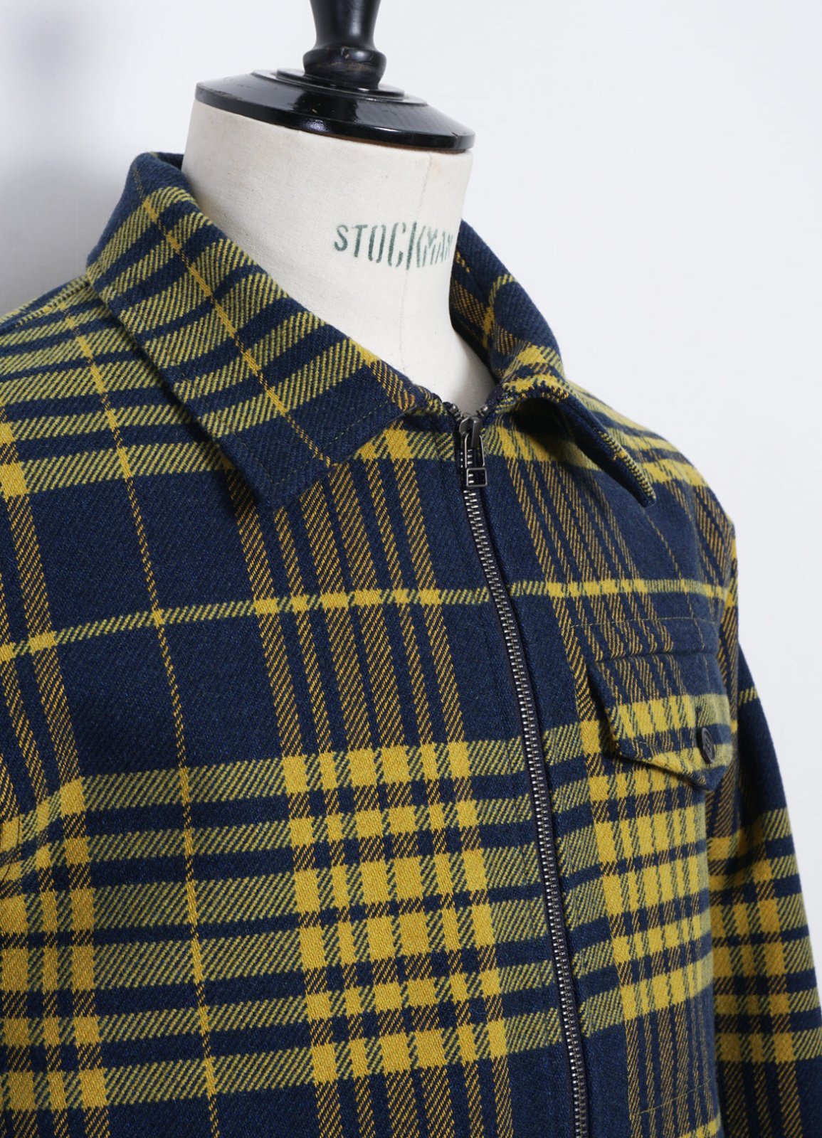 HANSEN GARMENTS - JARLE | Casual Zipper Jacket | Yellow Check - HANSEN Garments
