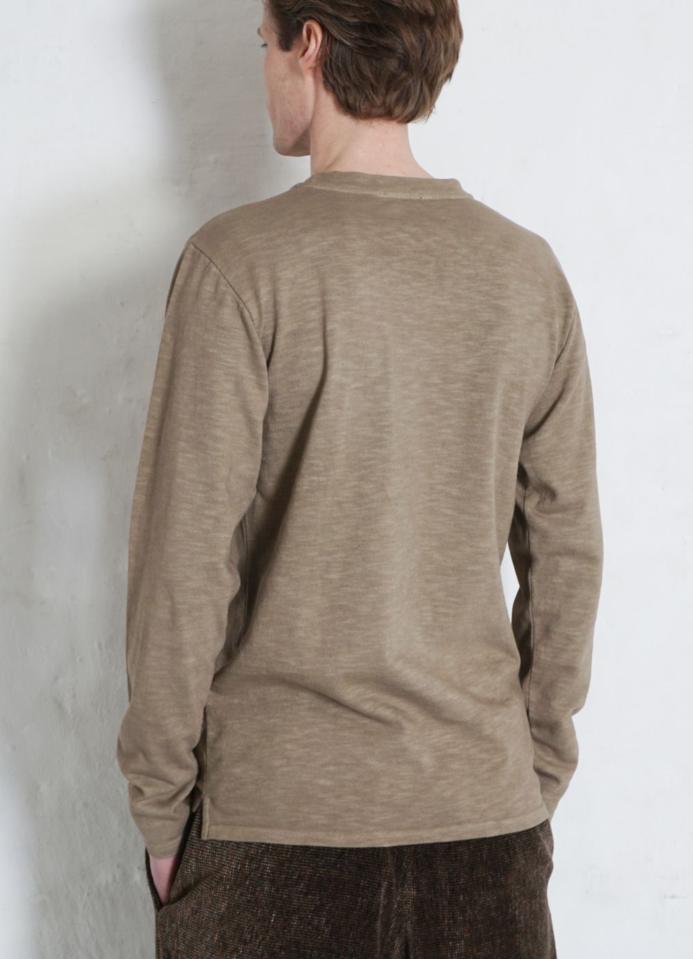 HANSEN GARMENTS - JONES | Long Sleeve Crew Neck Pocket T | Clay - HANSEN Garments