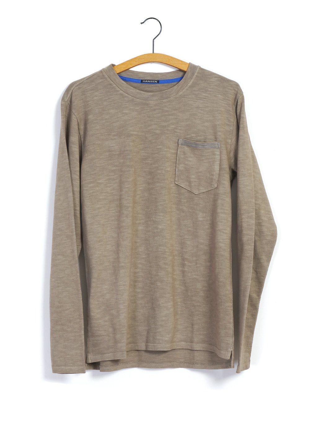 HANSEN GARMENTS - JONES | Long Sleeve Crew Neck Pocket T | Clay - HANSEN Garments