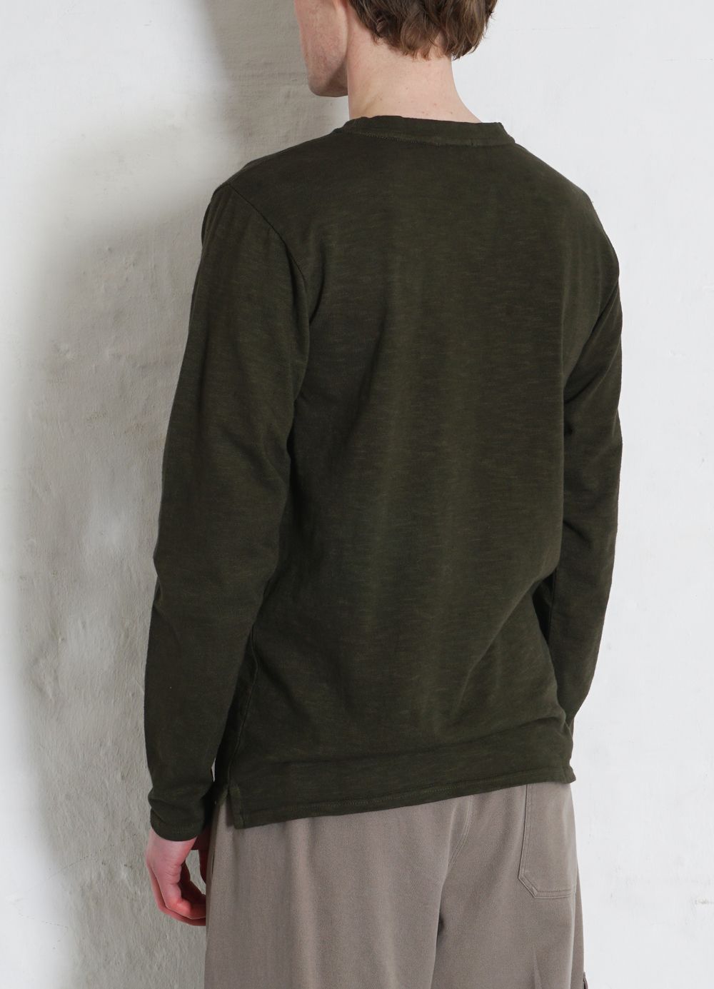 HANSEN GARMENTS - JONES | Long Sleeve Crew Neck Pocket T | Seaweed - HANSEN Garments