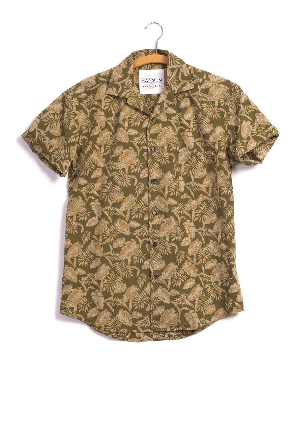 JONNY | Printed Short Sleeve Shirt | Khakiplant | €200 -HANSEN Garments- HANSEN Garments