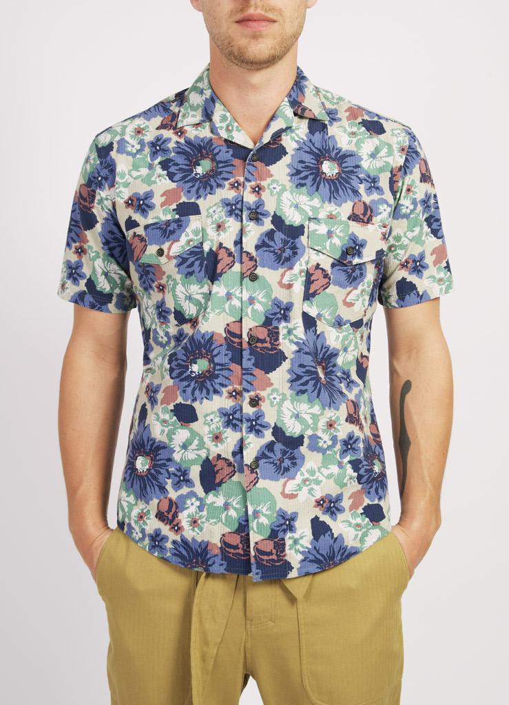 JONNY | Short Sleeve Shirt | Blue Print | €200 -HANSEN Garments- HANSEN Garments