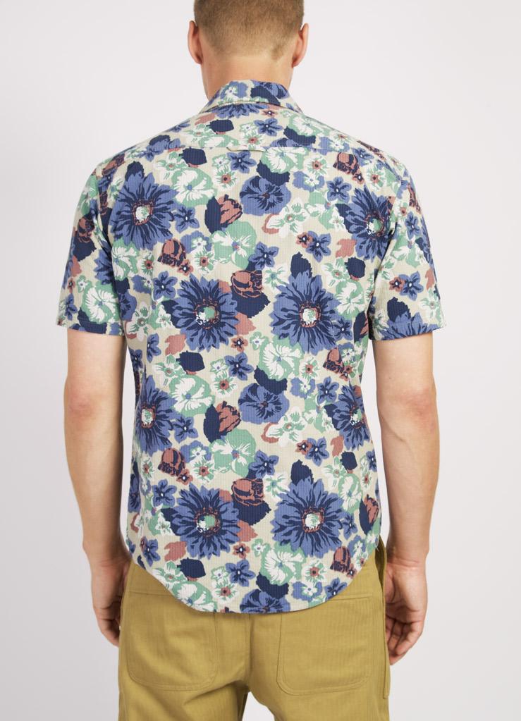 JONNY | Short Sleeve Shirt | Blue Print | €200 -HANSEN Garments- HANSEN Garments