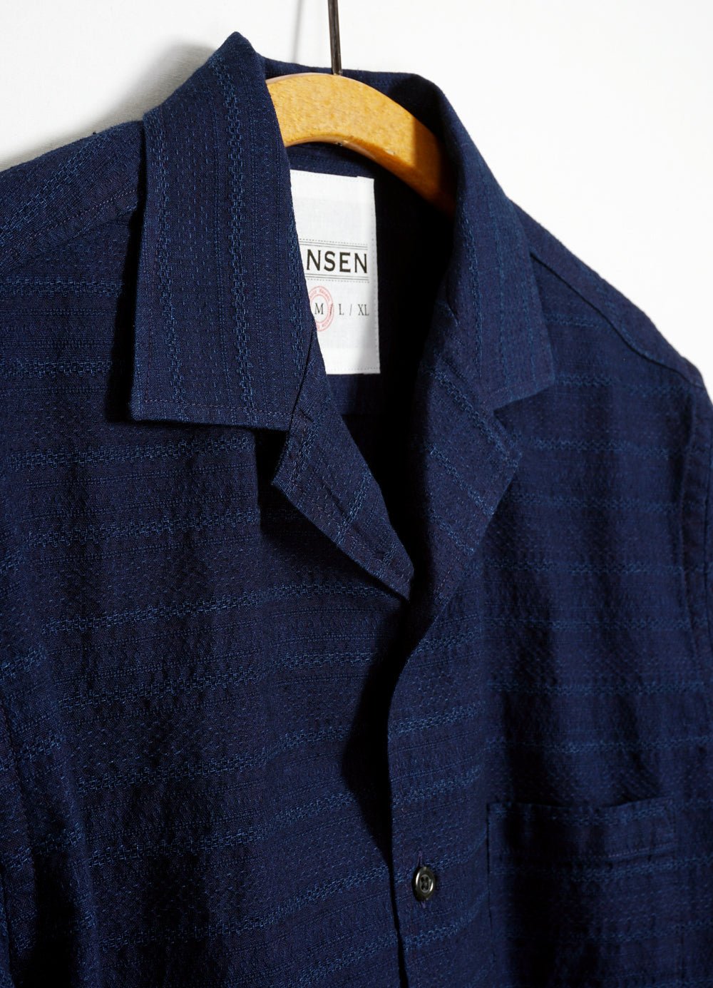HANSEN GARMENTS - JONNY | Short Sleeve Shirt | Dobby Indigo - HANSEN Garments