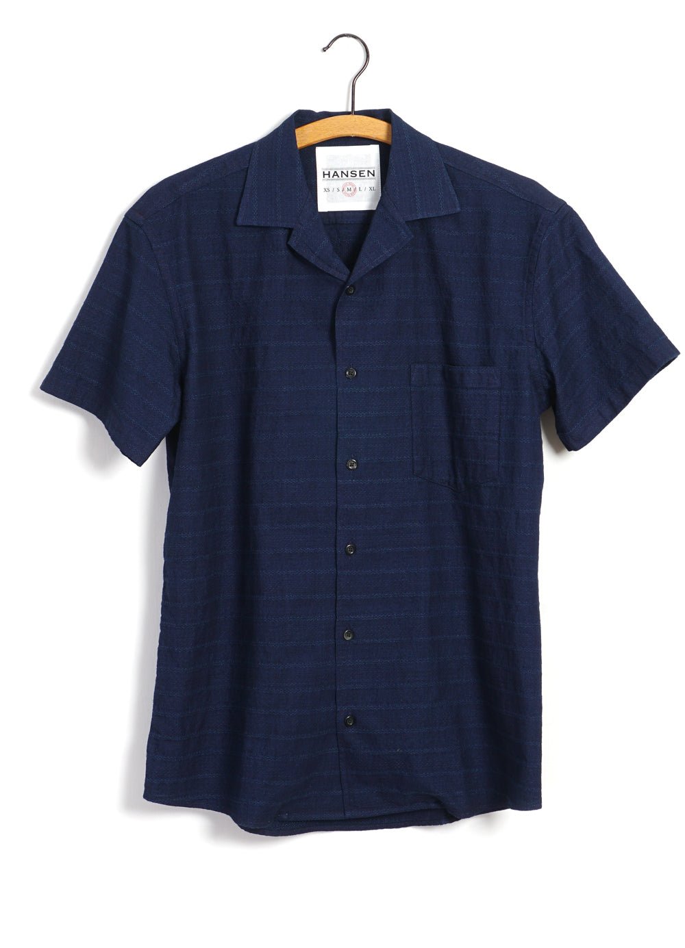HANSEN GARMENTS - JONNY | Short Sleeve Shirt | Dobby Indigo - HANSEN Garments