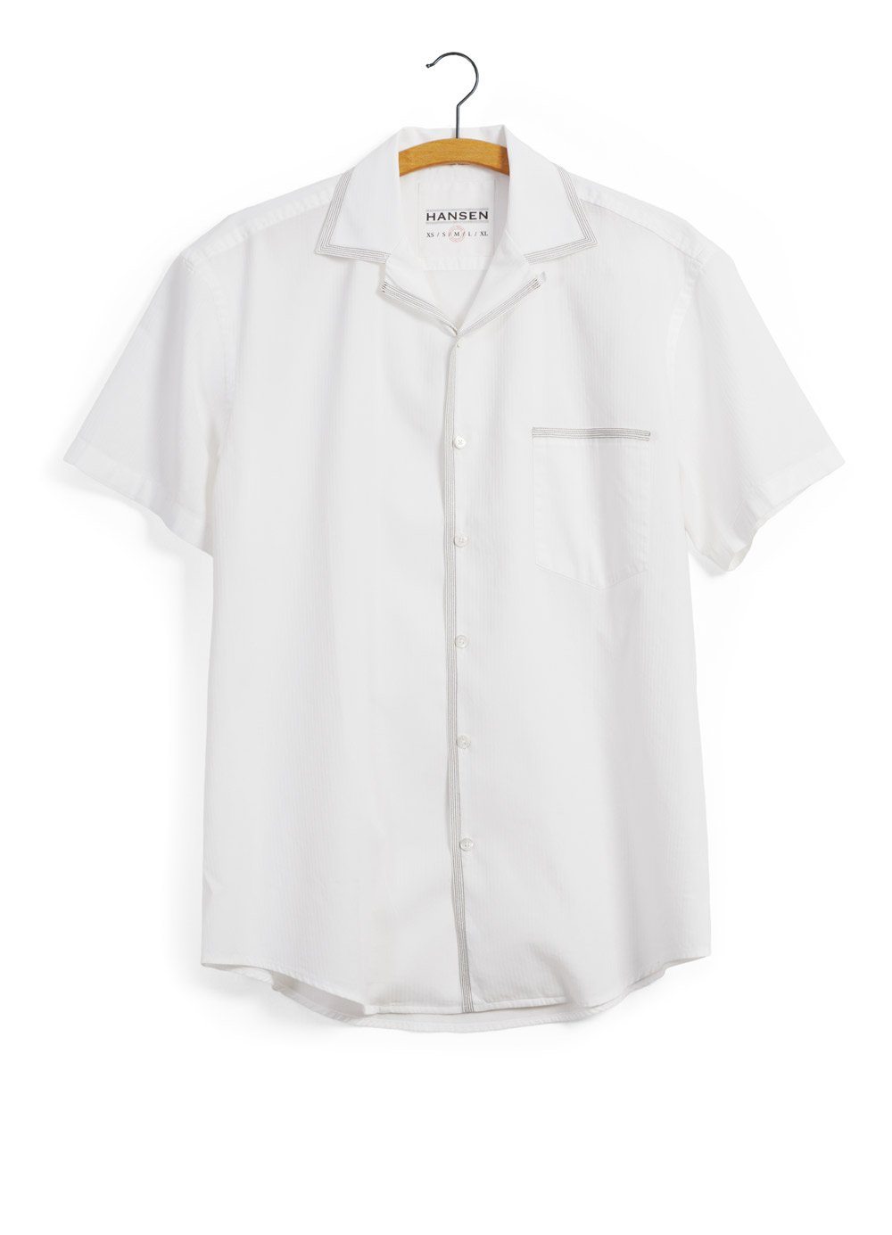 JONNY | Short Sleeve Shirt | White -HANSEN Garments- HANSEN Garments