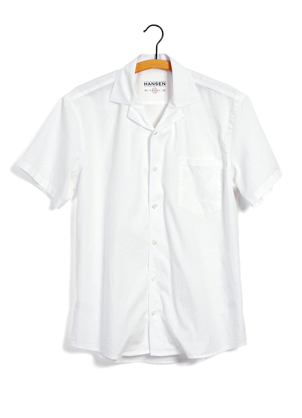 HANSEN GARMENTS - JONNY | Short Sleeve Shirt | White White - HANSEN Garments