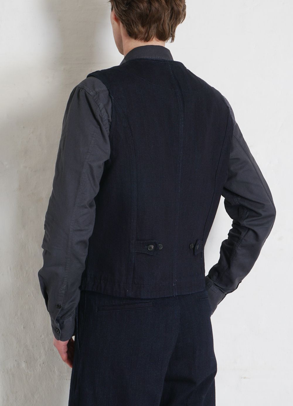 HANSEN GARMENTS - KAJ | Casual Waistcoat | Black Indigo - HANSEN Garments