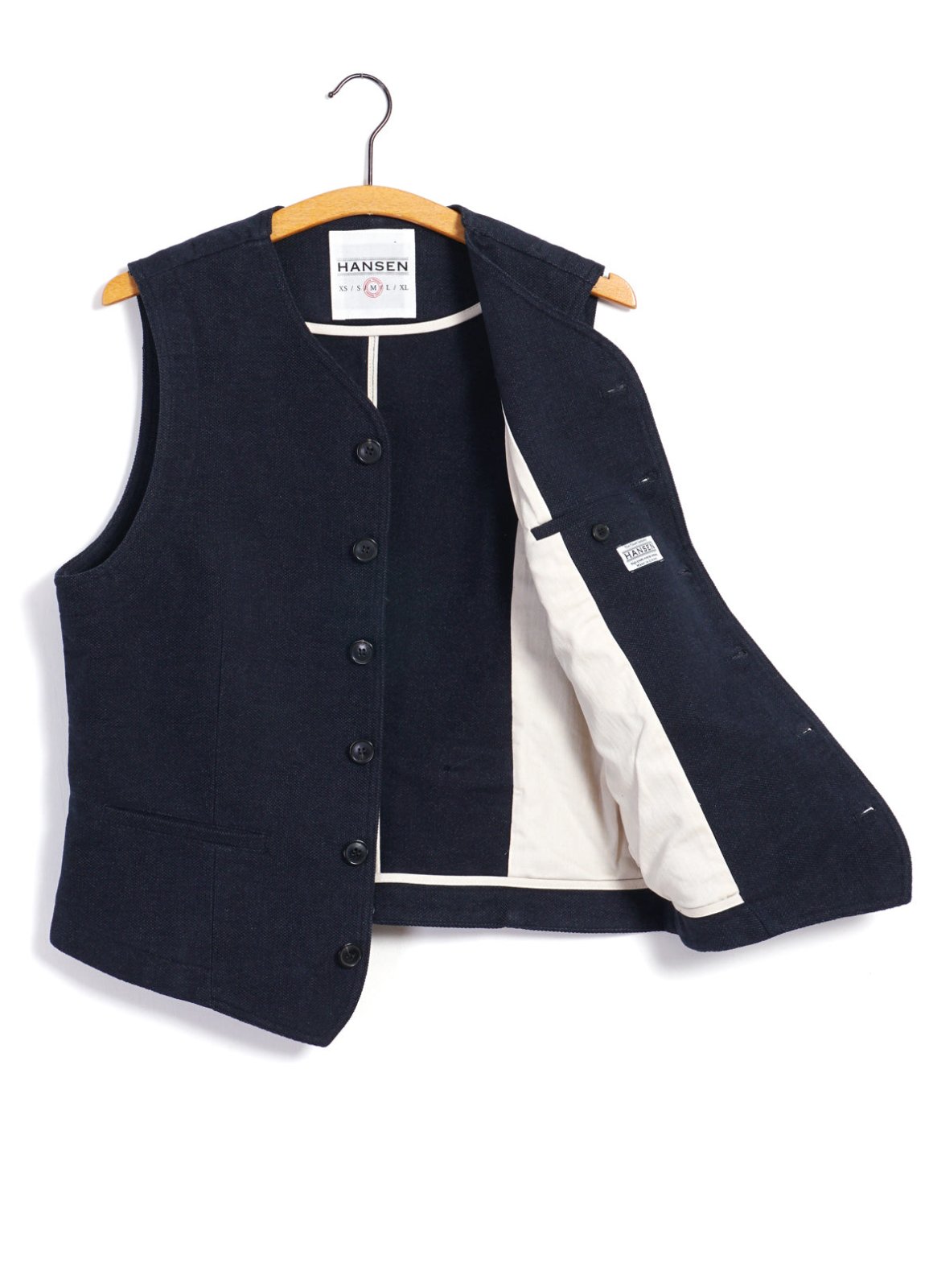HANSEN GARMENTS - KAJ | Casual Waistcoat | Broken Blue - HANSEN Garments