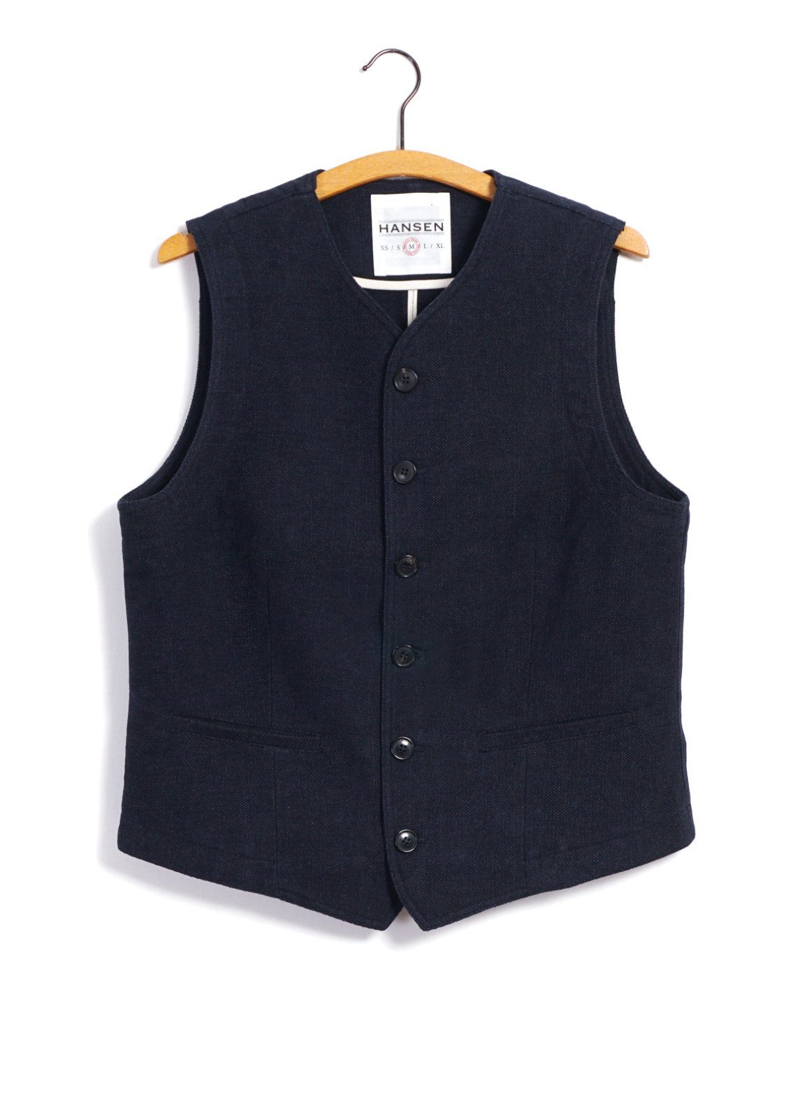 HANSEN GARMENTS - KAJ | Casual Waistcoat | Broken Blue - HANSEN Garments