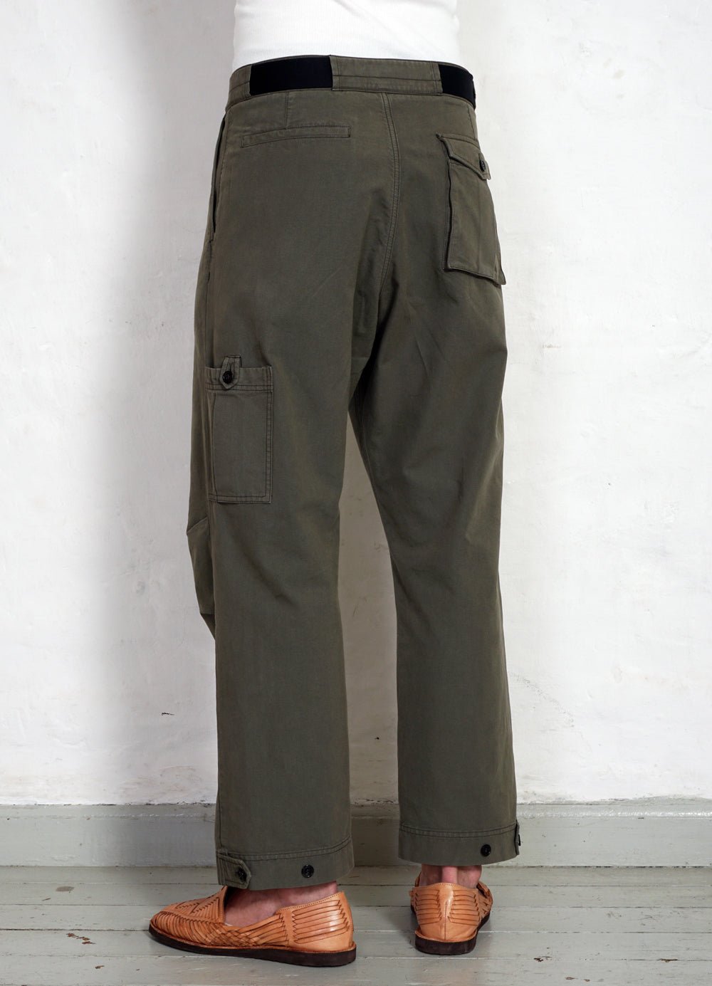 HANSEN GARMENTS - KARLO | Wide Cut Utility Trousers | Green - HANSEN Garments