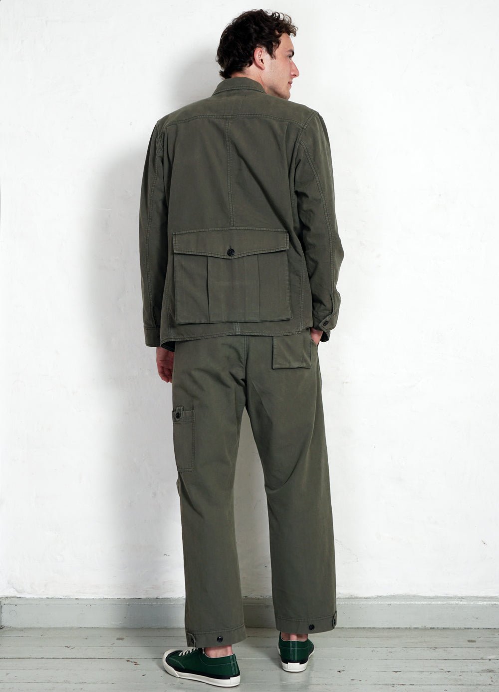 HANSEN GARMENTS - KARLO | Wide Cut Utility Trousers | Green - HANSEN Garments