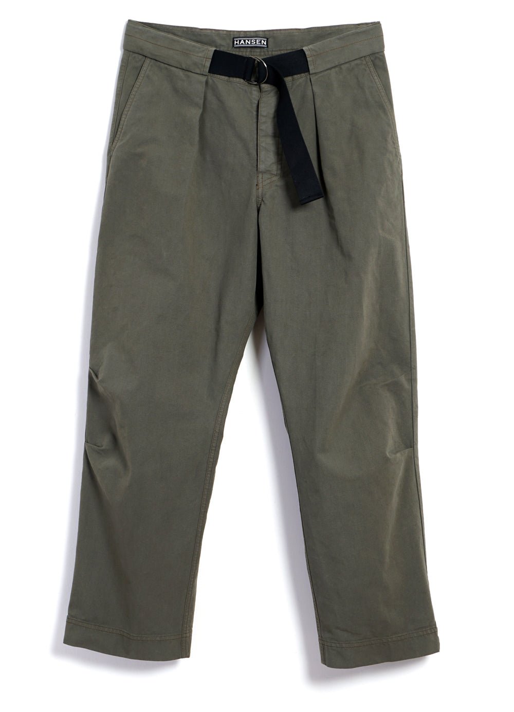 HANSEN GARMENTS - KARLO | Wide Cut Utility Trousers | Green - HANSEN Garments