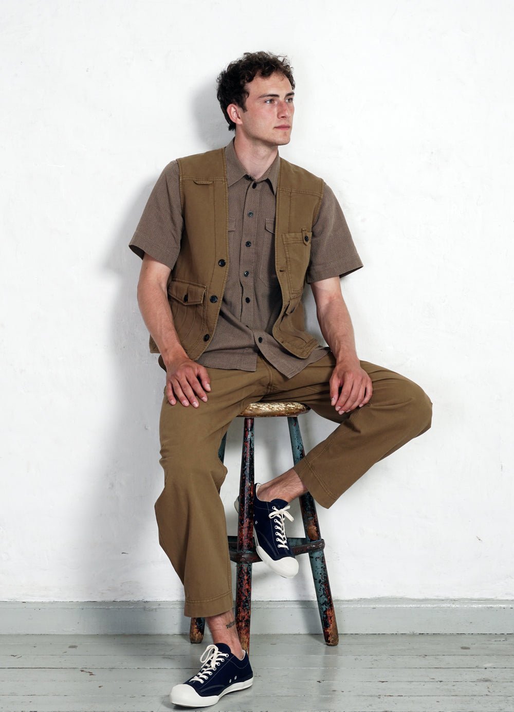 HANSEN GARMENTS - KARLO | Wide Cut Utility Trousers | Khaki - HANSEN Garments