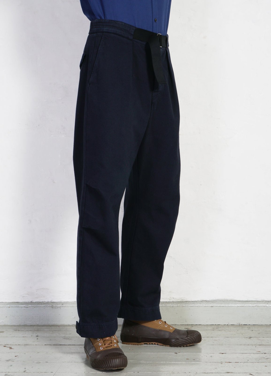 HANSEN GARMENTS - KARLO | Wide Cut Utility Trousers | Navy - HANSEN Garments