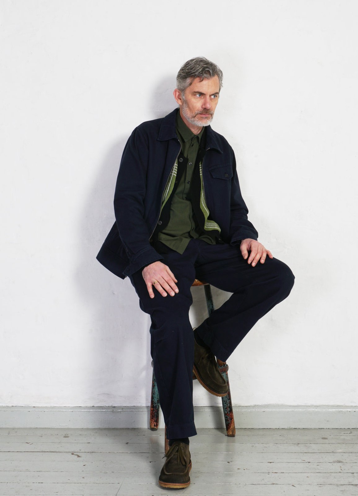 HANSEN GARMENTS - KARLO | Wide Cut Utility Trousers | Navy - HANSEN Garments