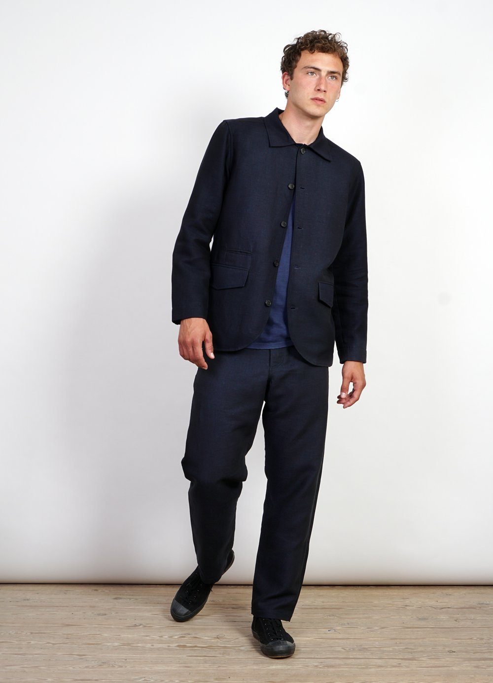 KEN | Wide Cut Trousers| 3-Tone Blue -HANSEN Garments- HANSEN Garments