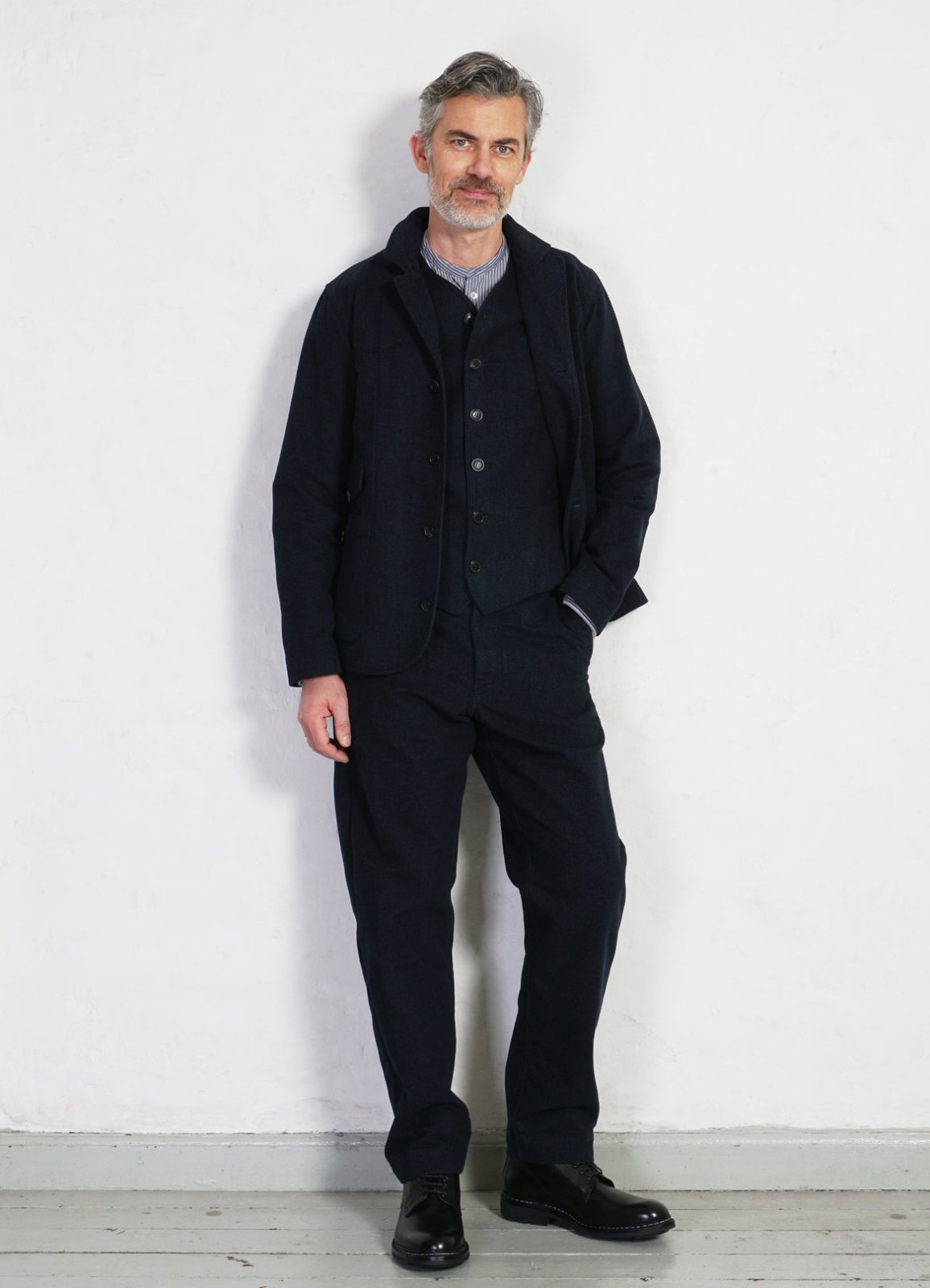 HANSEN GARMENTS - KEN | Wide Cut Trousers | Broken Blue - HANSEN Garments