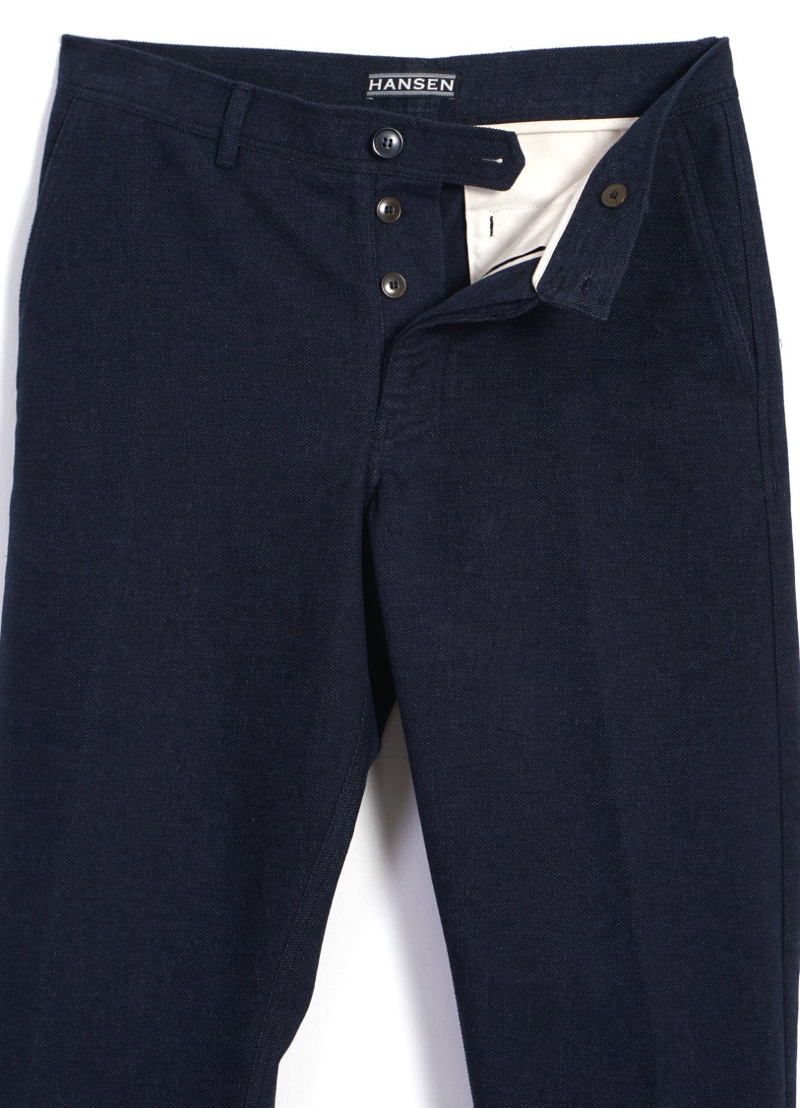 HANSEN GARMENTS - KEN | Wide Cut Trousers | Broken Blue - HANSEN Garments