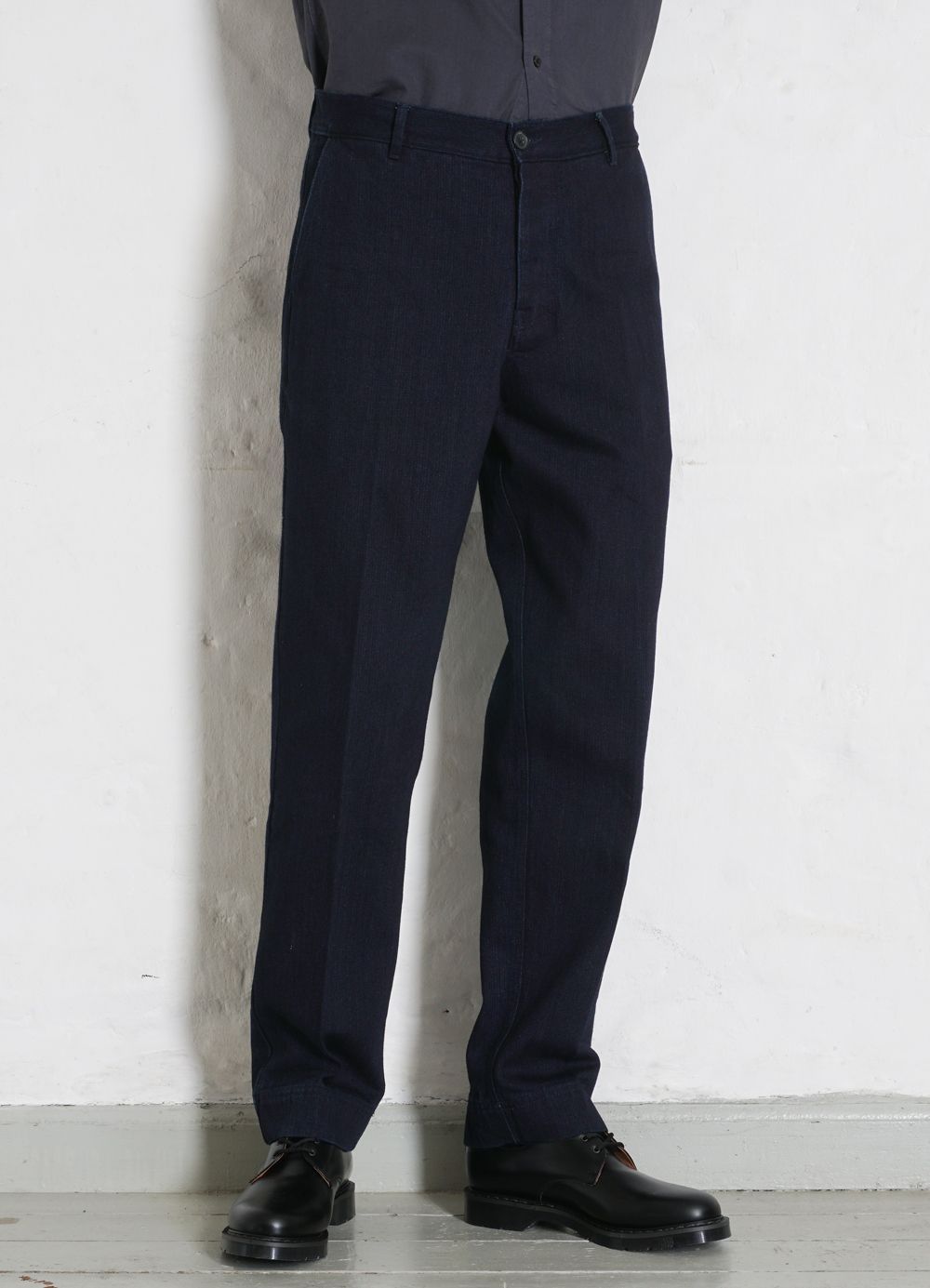 HANSEN GARMENTS - KEN | Wide Cut Work Trousers | Black Indigo - HANSEN Garments