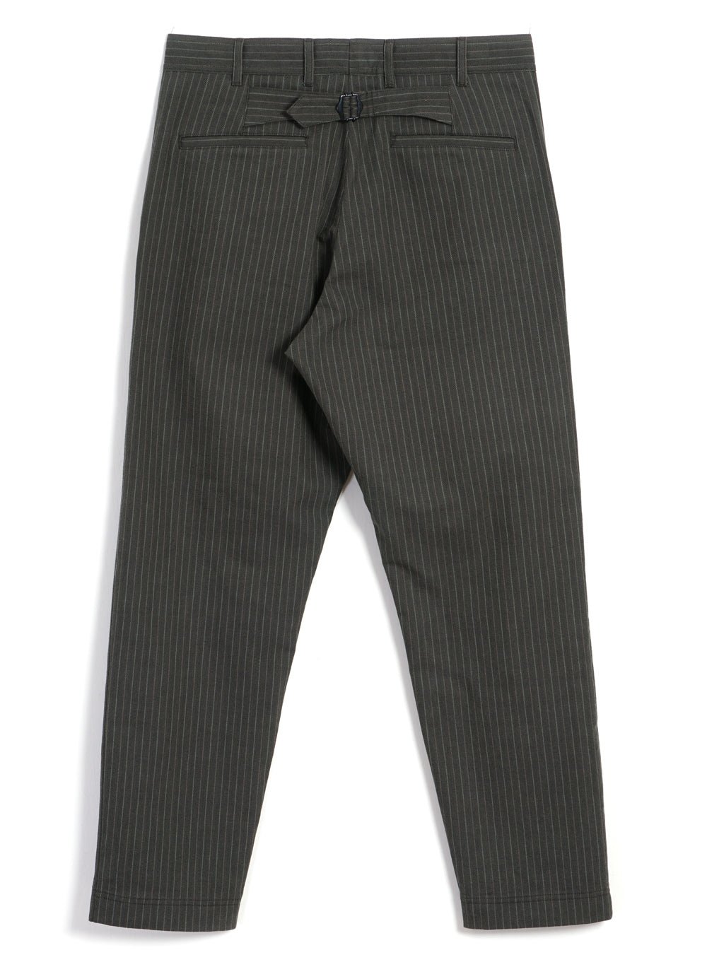HANSEN GARMENTS - KIAN | Cinch Back Wide Trousers | Khaki Pin - HANSEN Garments