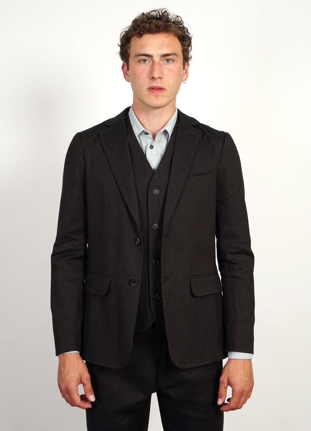 KRISTIAN | Two Button Blazer | Coffee Melange -HANSEN Garments- HANSEN Garments