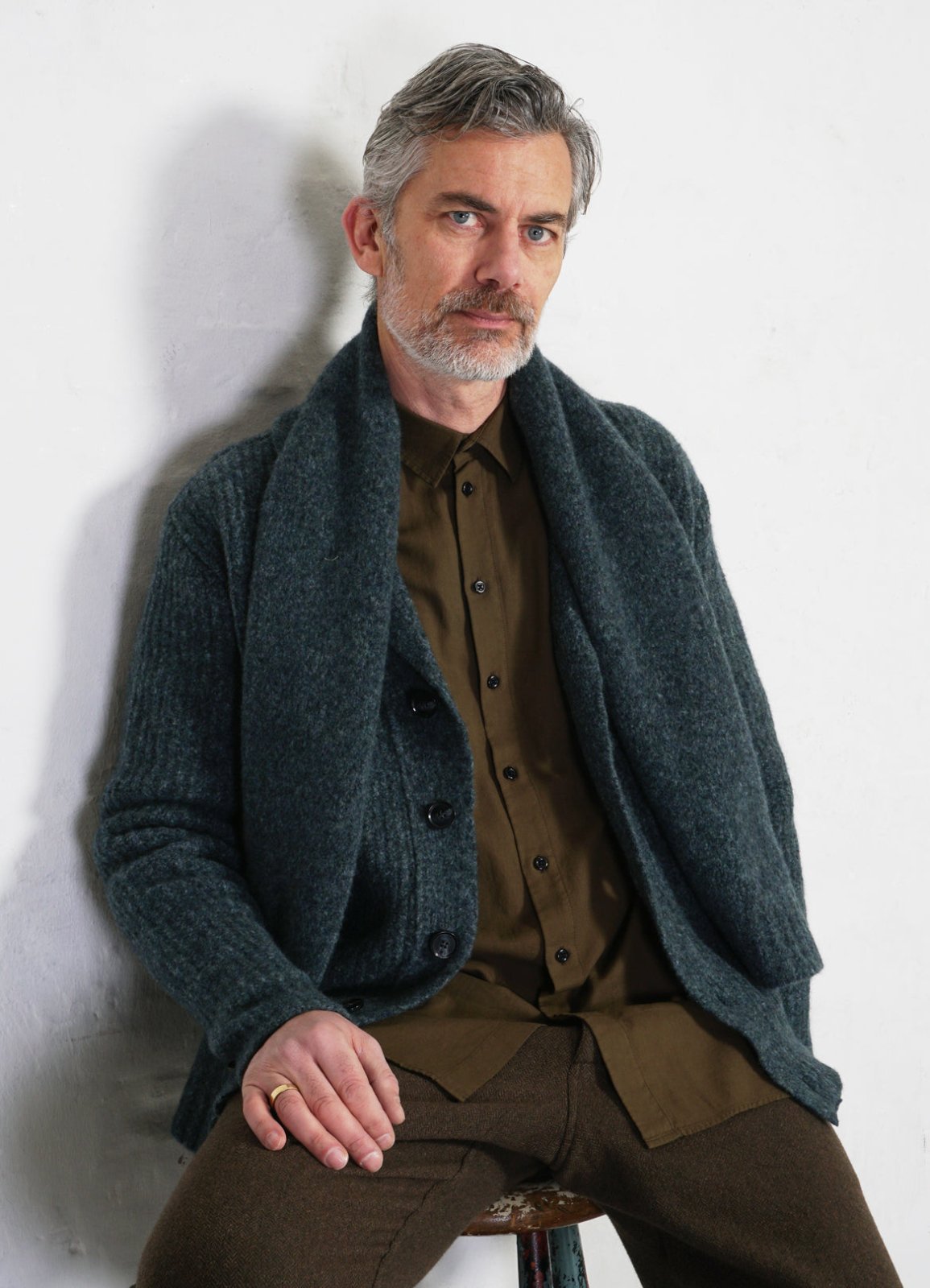 HANSEN GARMENTS - LARSEN | Shawl Collar Cardigan | Petrolium - HANSEN Garments