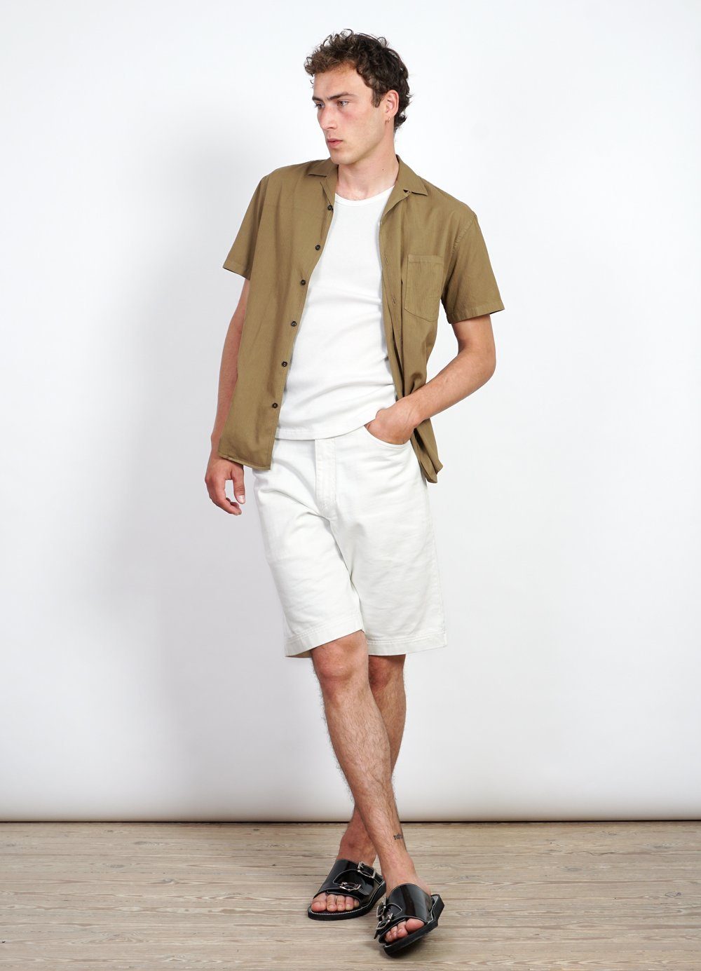 LENNY | Casual Work Shorts | Ecru -HANSEN Garments- HANSEN Garments