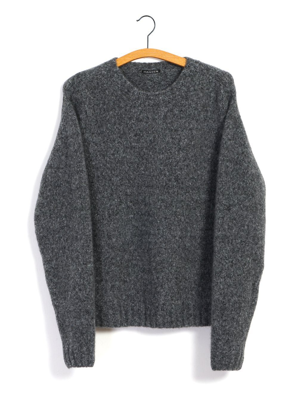 HANSEN GARMENTS - LEONARD | Knitted Crew Neck Sweater | Ashes - HANSEN Garments