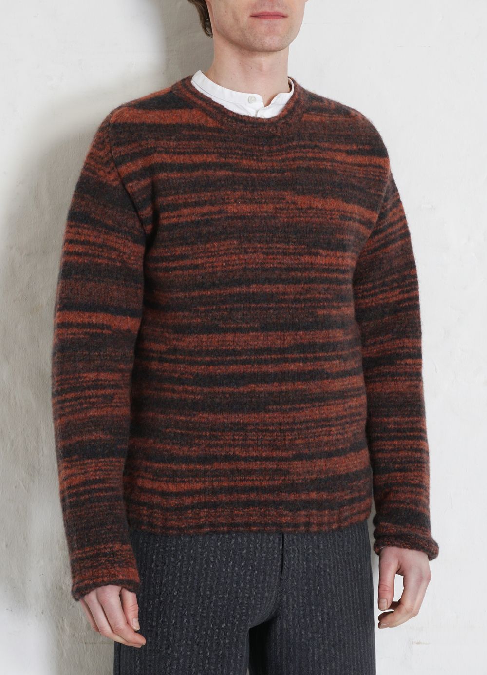 HANSEN GARMENTS - LEONARD | Knitted Crew Neck Sweater | Bonfire - HANSEN Garments