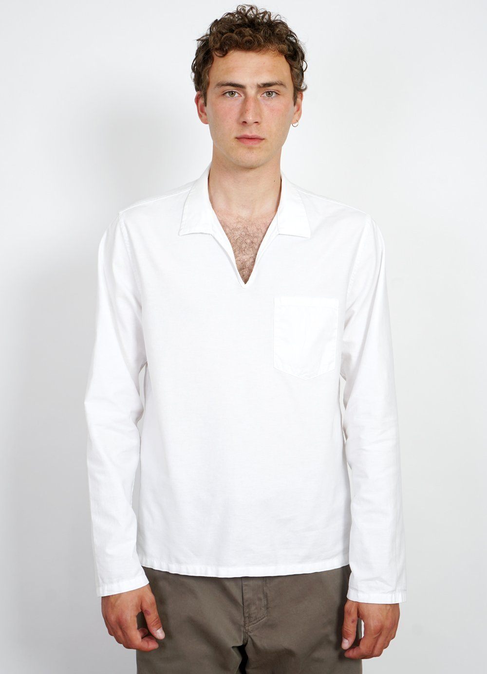MARIUS | Casual Pull On Shirt | White -HANSEN Garments- HANSEN Garments