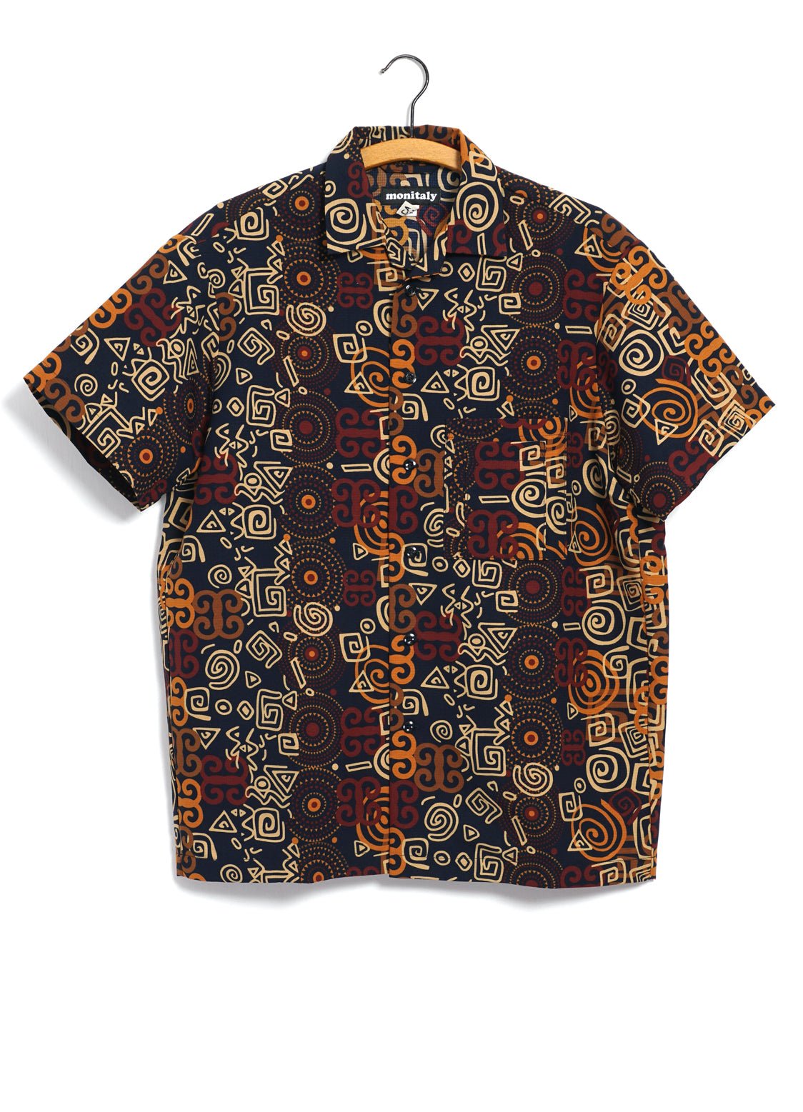 MONITALY - MECHANIC SHIRT | Shawn Print Short Sleeve Shirt | Multi - HANSEN Garments