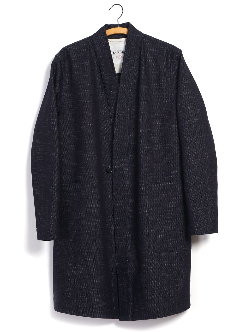 HANSEN GARMENTS - MIKAEL | Denim Like Scarecrow’s Coat | True Blue - HANSEN Garments