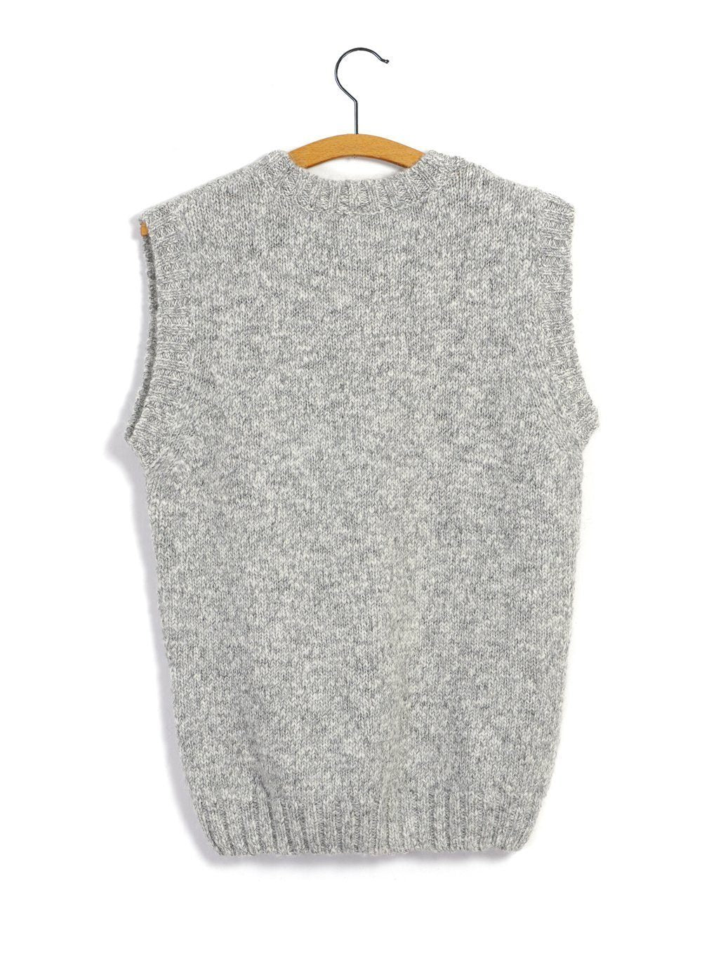 HANSEN GARMENTS - MOGENS | Knitted Crew Neck Vest | Smoke - HANSEN Garments
