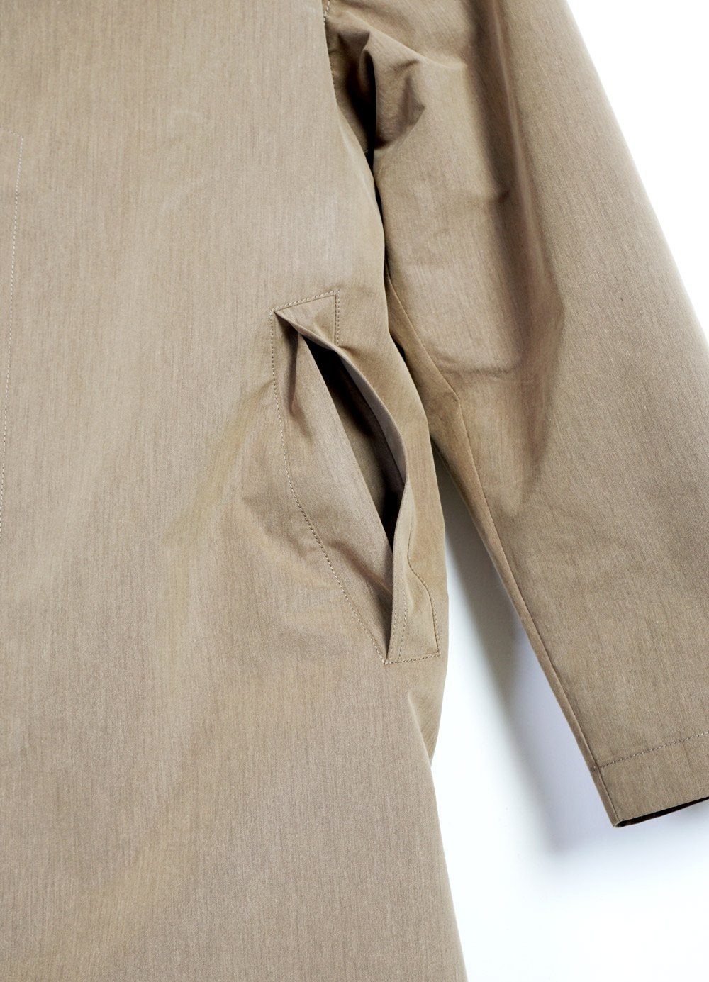 HANSEN GARMENTS - MORTEN | Long Windbreaker Coat | Cardboard - HANSEN Garments