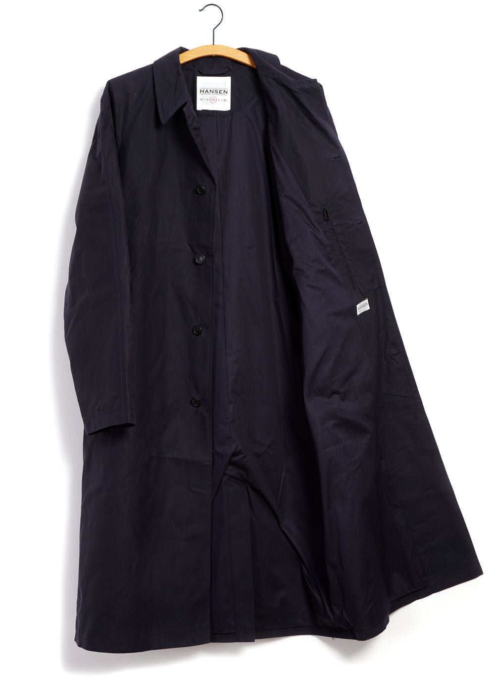 HANSEN GARMENTS - MORTEN | Long Windbreaker Coat | Deep Sea - HANSEN Garments