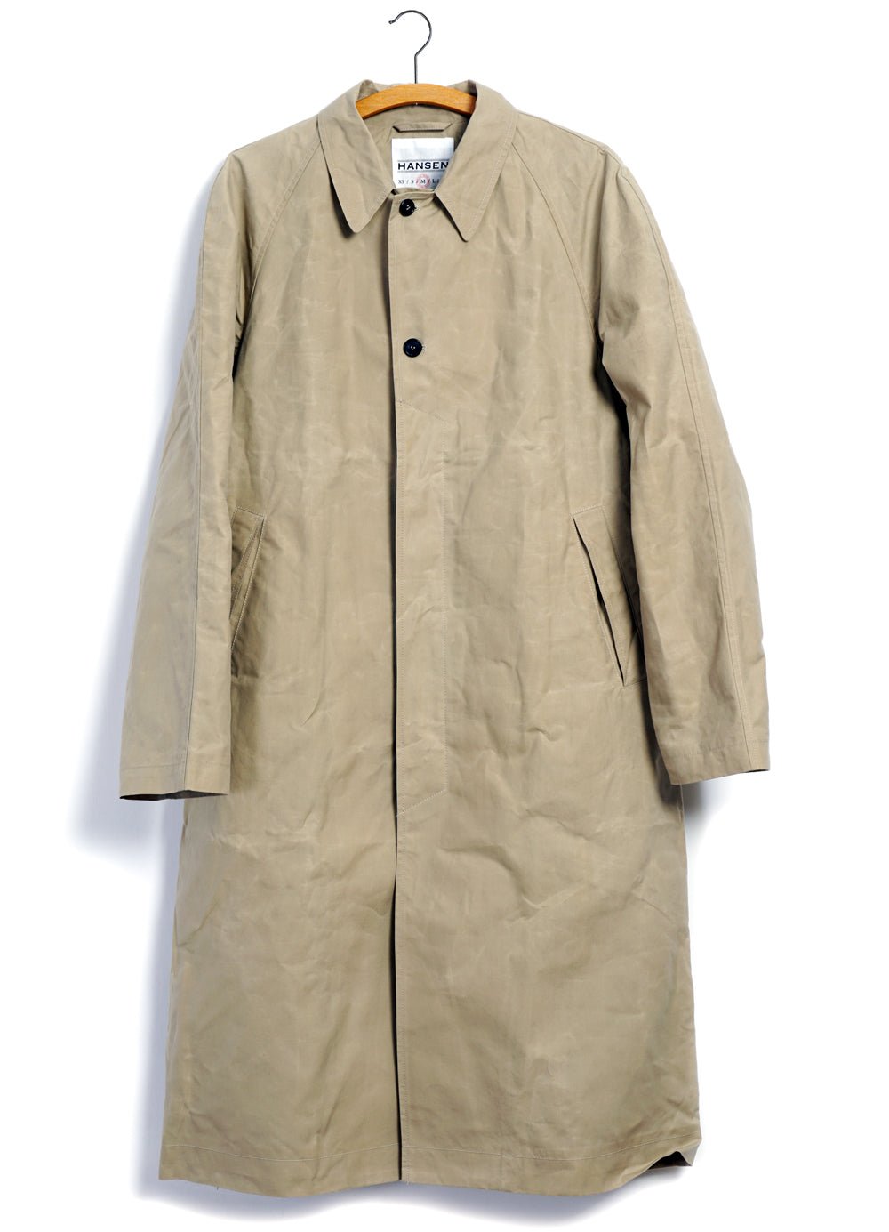 HANSEN GARMENTS - MORTEN | Long Windbreaker Coat | Sand - HANSEN Garments
